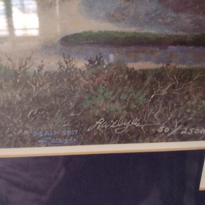 Framed Art Print 'The Seventh at Pebble Beach' Artist's Proof 50/250 (T)