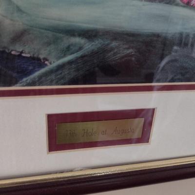 Framed Art Print 'Thirteenth Hole at Augusta" (T)