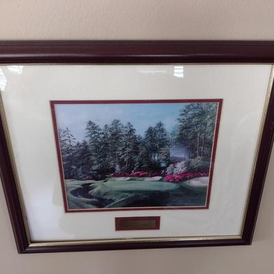 Framed Art Print 'Thirteenth Hole at Augusta" (T)