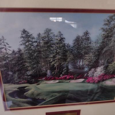 Framed Art Print 'Thirteenth Hole at Augusta" (T)