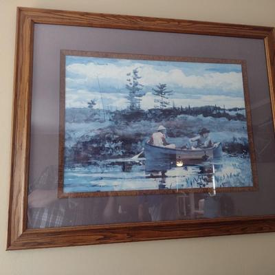 Framed Art Print "The Blue Boat" by Homer Winslow (T)