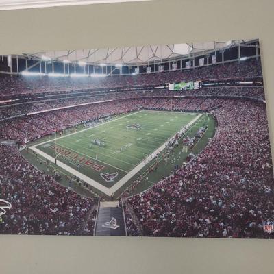 Print of Canvas Atlanta Falcons Football Dome Stadium