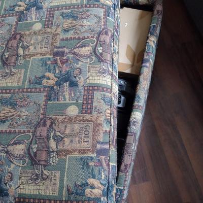 Golf Themed Upholstered Storage Ottoman (No Contents) (T)