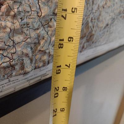 Vintage Framed Knoxville, TN Relief Composite Relief Map (T)