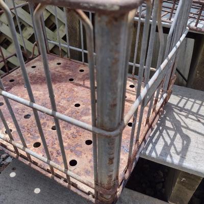 Pair of Vintage Milk Bottle Crates includes Biltmore Dairy Brand (T)