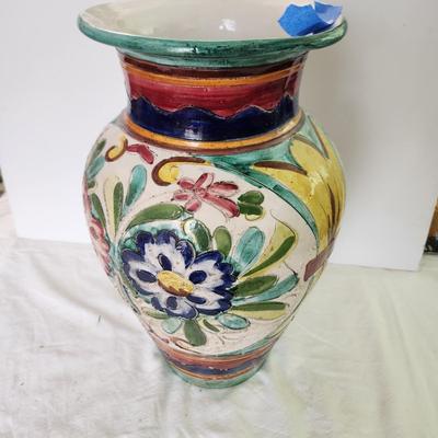 Decorated Handmade Hand painted Vase Italy