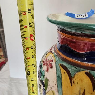 Decorated Handmade Hand painted Vase Italy