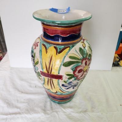 Decorated Handmade Hand painted Vase Italy