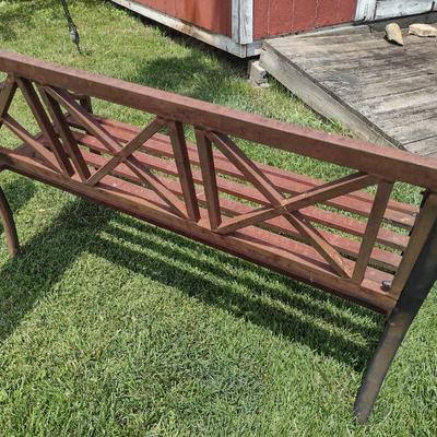 Assortment of Garden Yard Art and Decorative Items including Metal Garden Bench (See all Pictures) [T]