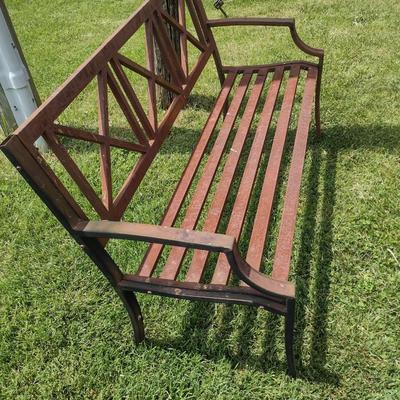 Assortment of Garden Yard Art and Decorative Items including Metal Garden Bench (See all Pictures) [T]