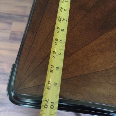 Nice Art Deco Design Reproduction Dining Table and Four Matching Chairs with 18" Leaf Insert Included (T)