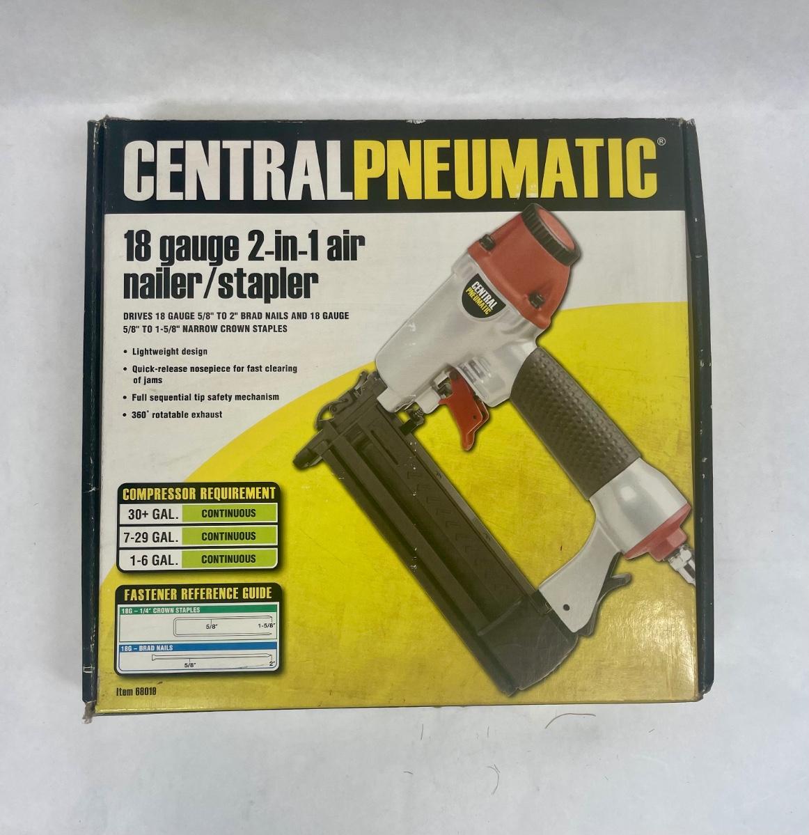 Central Pneumatic 18 Gauge 2in1 Air Nailer Stapler