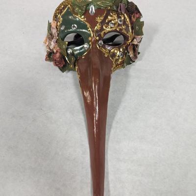 Vintage Wayne Kleski Long Nose Mask Mardi Gras