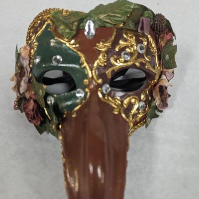 Vintage Wayne Kleski Long Nose Mask Mardi Gras