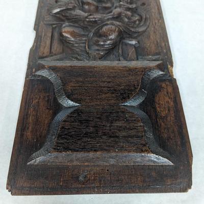 Antique Hand Carved Wood Panel