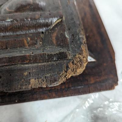 Antique Hand Carved Wood Panel