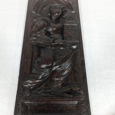 Antique Hand Carved Wood Panel