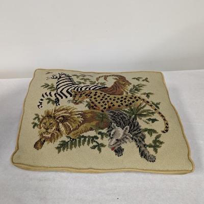 Embroidered Animal Pillow