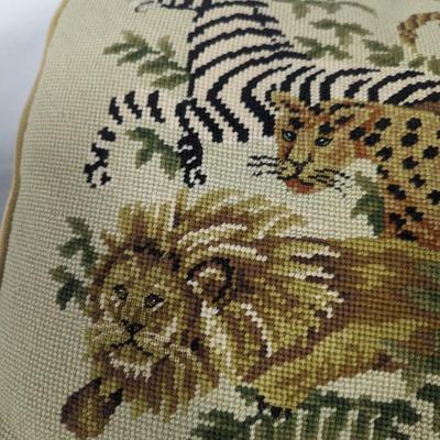 Embroidered Animal Pillow