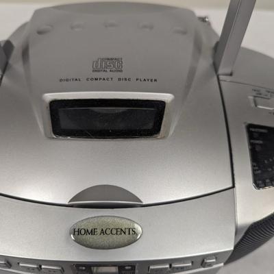 Home Accents Portable TV/FM AM Radio CD Player