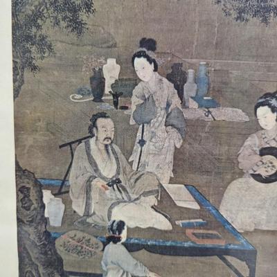 Oriental Hand Painted On Silk Art