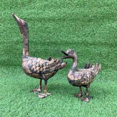 134 Pair of Metal Decorative Garden Ducks
