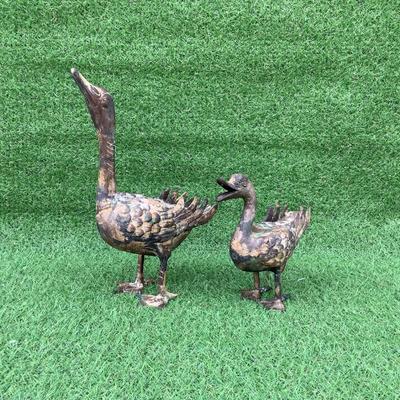 134 Pair of Metal Decorative Garden Ducks