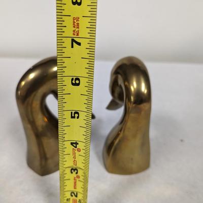 Brass Duck Bookends