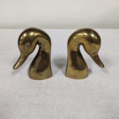 Brass Duck Bookends