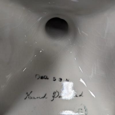 Portugal Hand Painted Floral Vase & Candle Holders