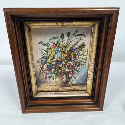 1949 Floral Arrangement Painting On Canvas