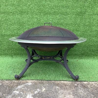 149 Round Iron Fire Pit with Mesh Top (A)