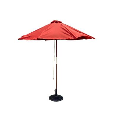 151 Large Red Outdoor 7' Market Umbrella with Stand