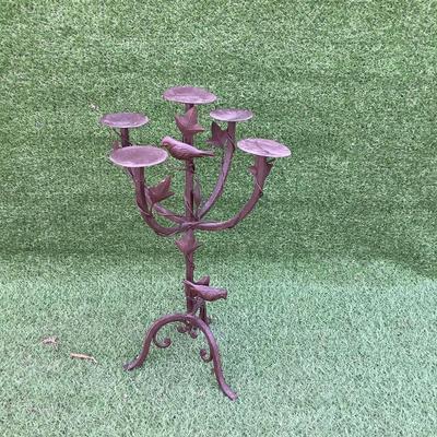 161 Metal Bird 5 Candle Candelabra