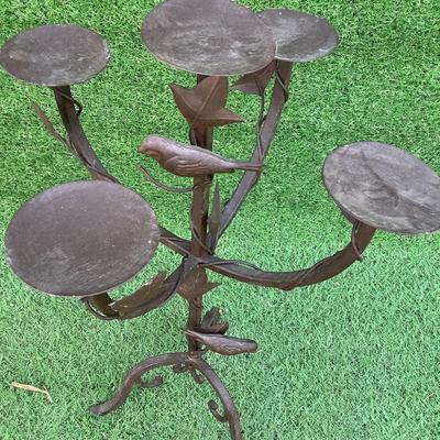 161 Metal Bird 5 Candle Candelabra