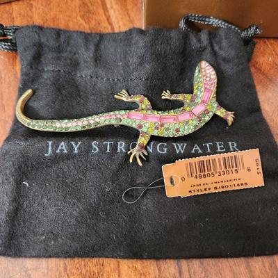 Jay Strongwater Large Salamander Pin Hogan w/ Box