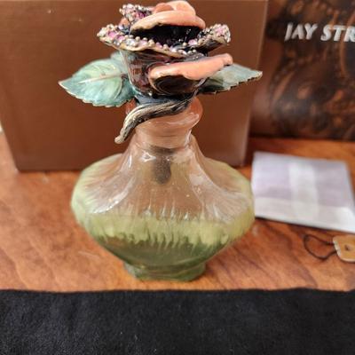 Jay Strongwater Rose Perfume Bottle w/Box