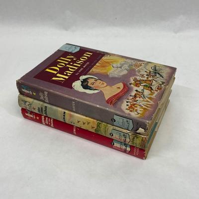 3 pc Lot Landmark Books Children’s Historical Novel Series - Hawaii, Audubon, Dolly Madison