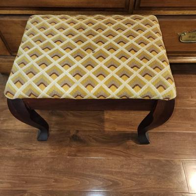 Fabric covered foot stool