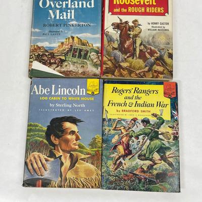 Book Lot - Landmark Children’s Historical Novel. Chapter Books - Lincoln, Rogers’ Rangers, Roosevelt, Overland Mail
