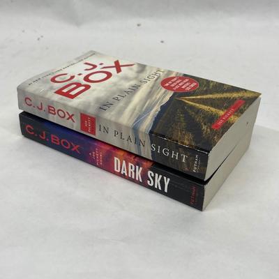 Paperback lot - 2 books - C J Box DARK SKY & IN PLAIN SIGHT