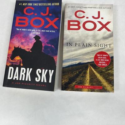 Paperback lot - 2 books - C J Box DARK SKY & IN PLAIN SIGHT