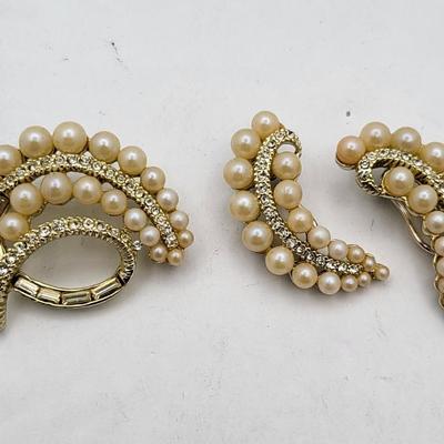 Huge Vintage Rhinestone Brooch & More