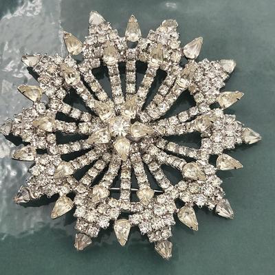 Huge Vintage Rhinestone Brooch & More