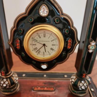 Jay Strongwater "Harrison" Clock Hanging Pendent Clock , Tested L7"xD3"xH7"