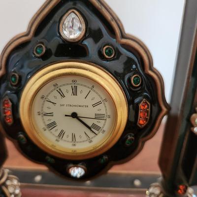 Jay Strongwater "Harrison" Clock Hanging Pendent Clock , Tested L7"xD3"xH7"