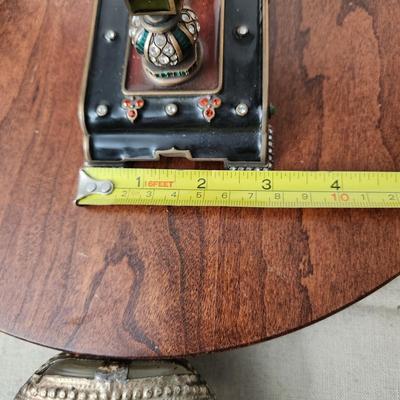 Jay Strongwater "Harrison" Clock Hanging Pendent Clock , Tested L7"xD3"xH7"