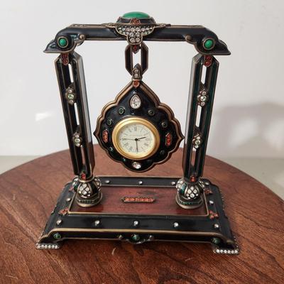 Jay Strongwater "Harrison" Clock Hanging Pendent Clock , Tested L7"xD3"xH7"