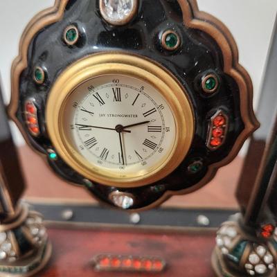 Jay Strongwater "Harrison" Clock Hanging Pendent Clock , Tested L7"xD3"xH7"