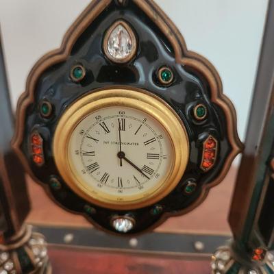 Jay Strongwater "Harrison" Clock Hanging Pendent Clock , Tested L7"xD3"xH7"